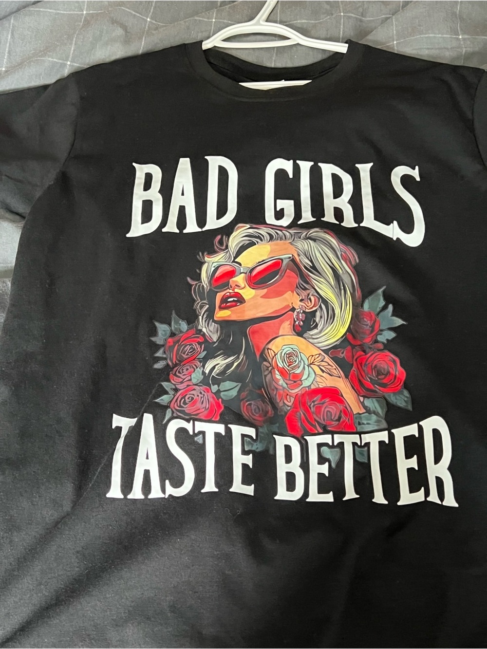 Bad Girls Taste Better Black Graphic T-Shirt Women’s Size Medium - Picture 3 of 6